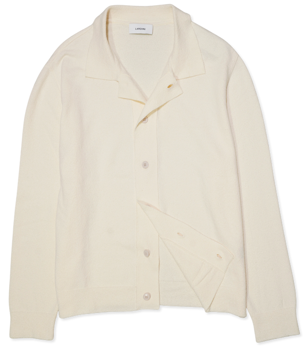 Lardini Knit Shirt Boucle Ecru