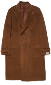 Studio 73 Double Breasted Coat Dark Camel