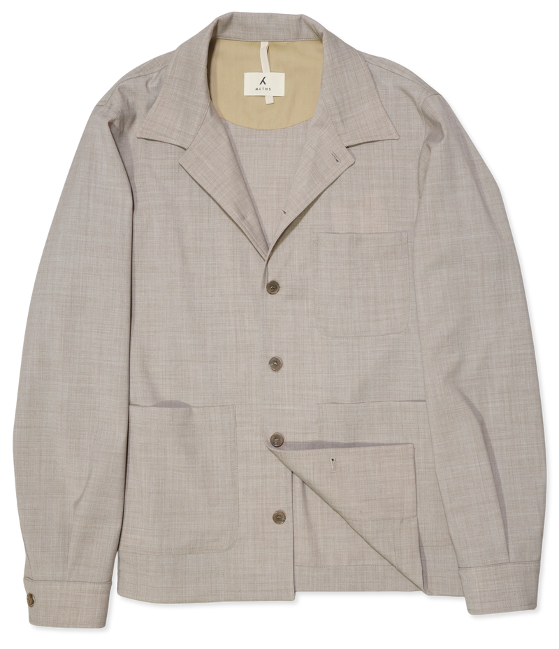 Myths Overshirt Technical Wool Beige