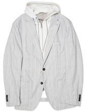 Fradi Technical Jacket Striped Light Grey