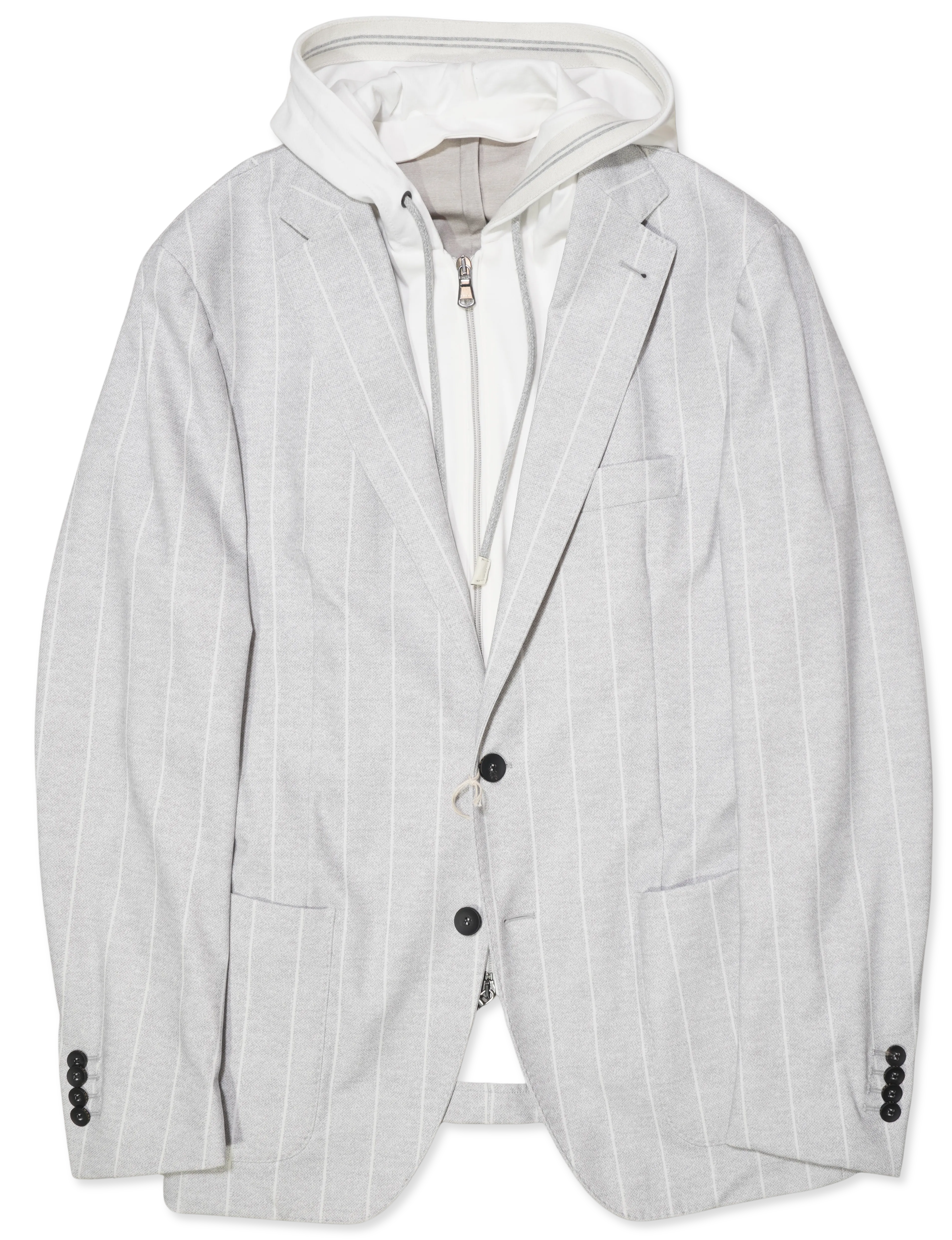 Fradi Technical Jacket Striped Light Grey