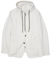 Fradi Hood Jacket Cotton Jersey White