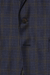 Sand Wool Jacket Check Blue Brown