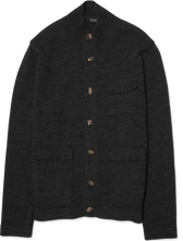 Sand Buttoned Cardigan Dark Grey