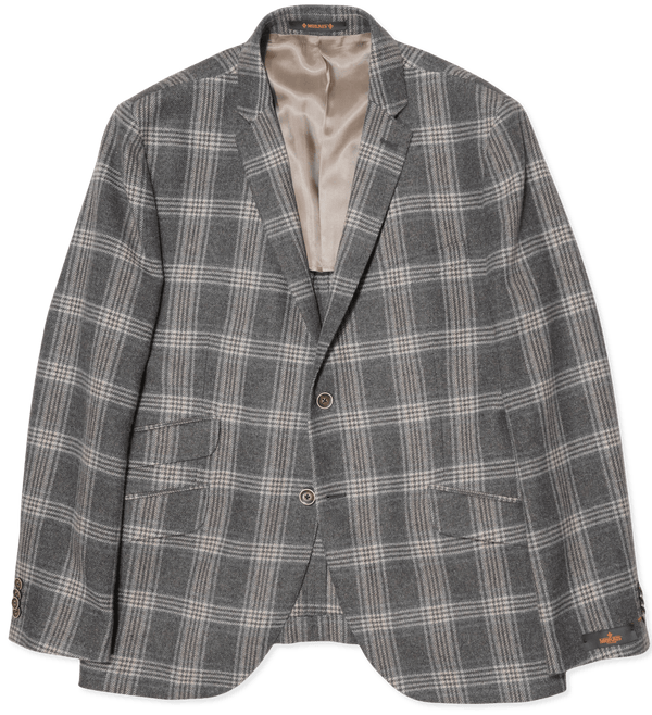 Morris Wool Jacket Check Grey