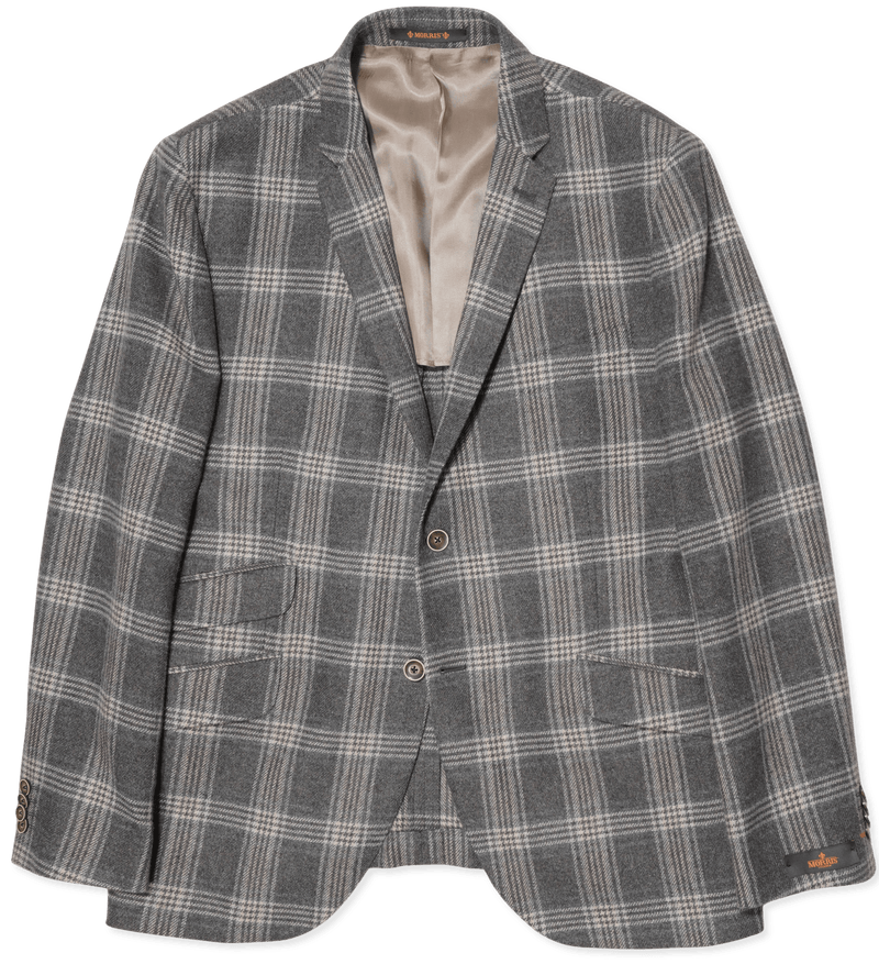 Morris Wool Jacket Check Grey
