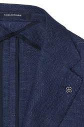 Tagliatore Jacket Linen Cotton Navy