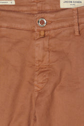 Jacob Cohen Bobby Terracotta Linen Stretch Trousers