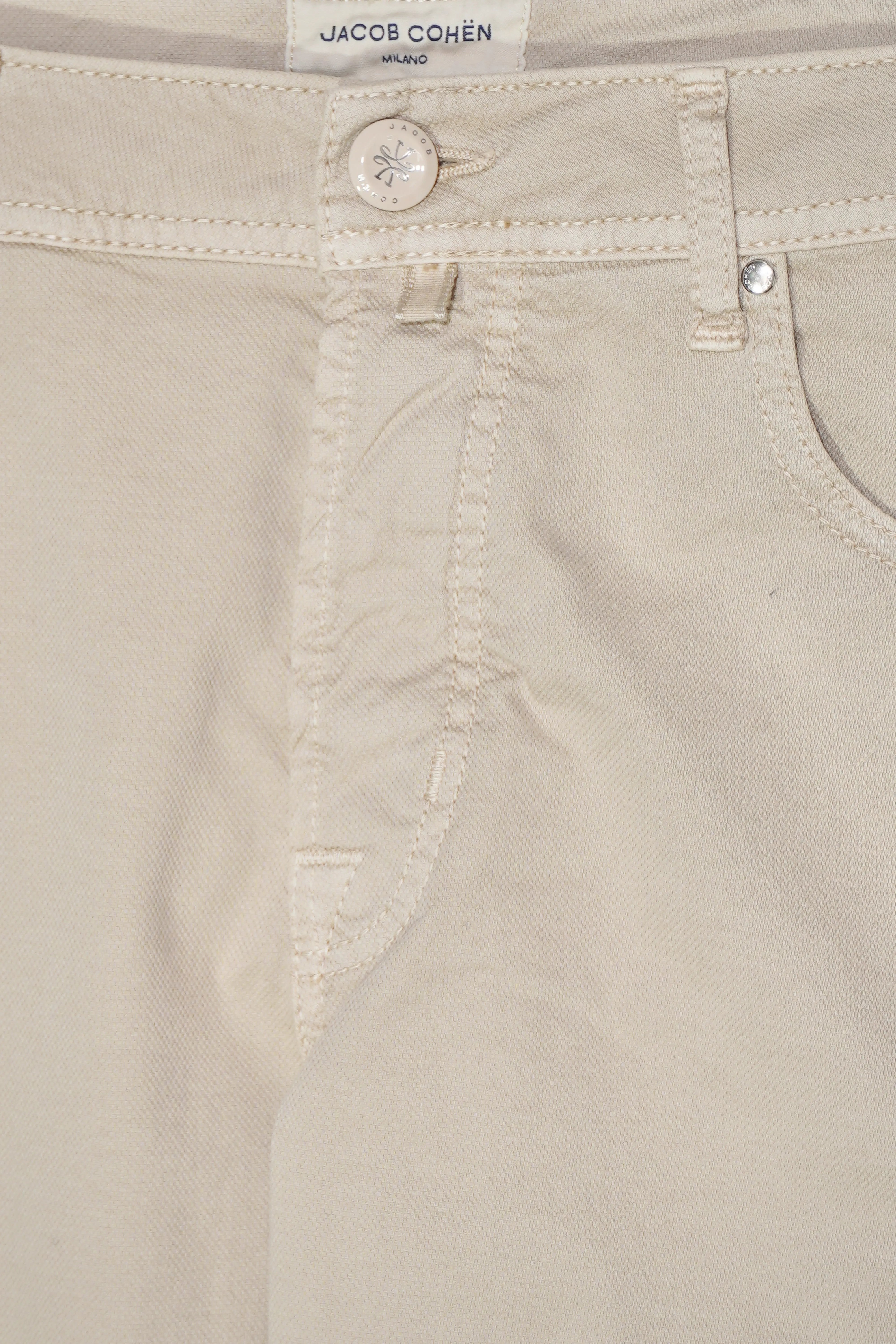 Jacob Cohen Bard Cotton Stretch Trousers Light Beige | Ranwald