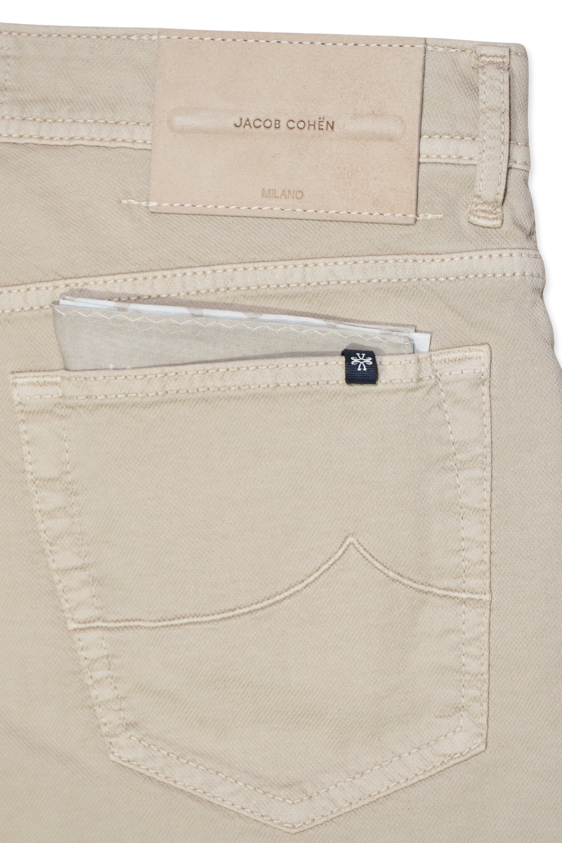 Jacob Cohen Bard Cotton Stretch Trousers Light Beige