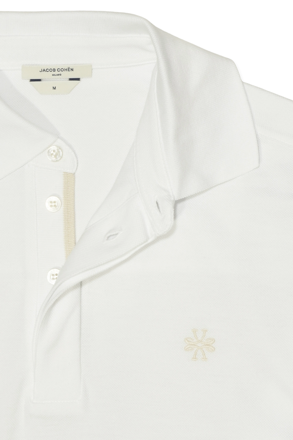 Jacob Cohen White Cotton Polo Shirt