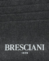 Bresciani Pure Cotton Ribbed Socks Dark Grey