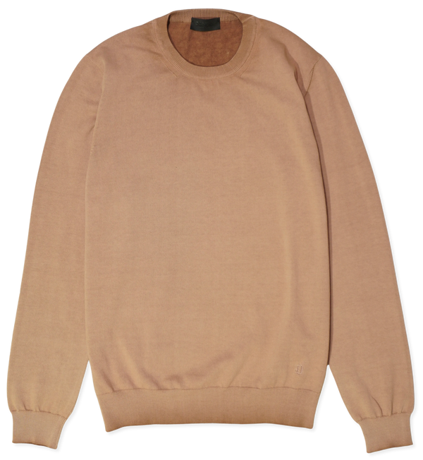 Dondup Crewneck Garment Dyed Cotton Terracotta