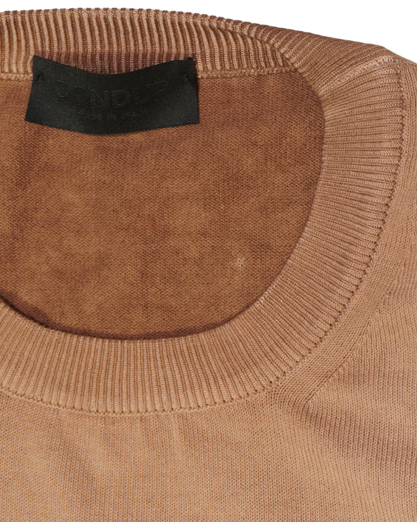 Dondup Crewneck Garment Dyed Cotton Terracotta