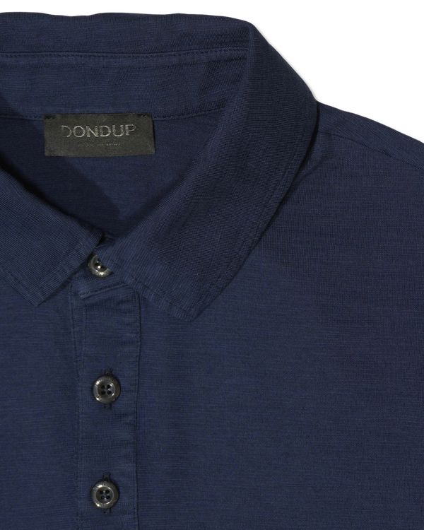 Dondup Washed Jersey Polo Shirt Navy