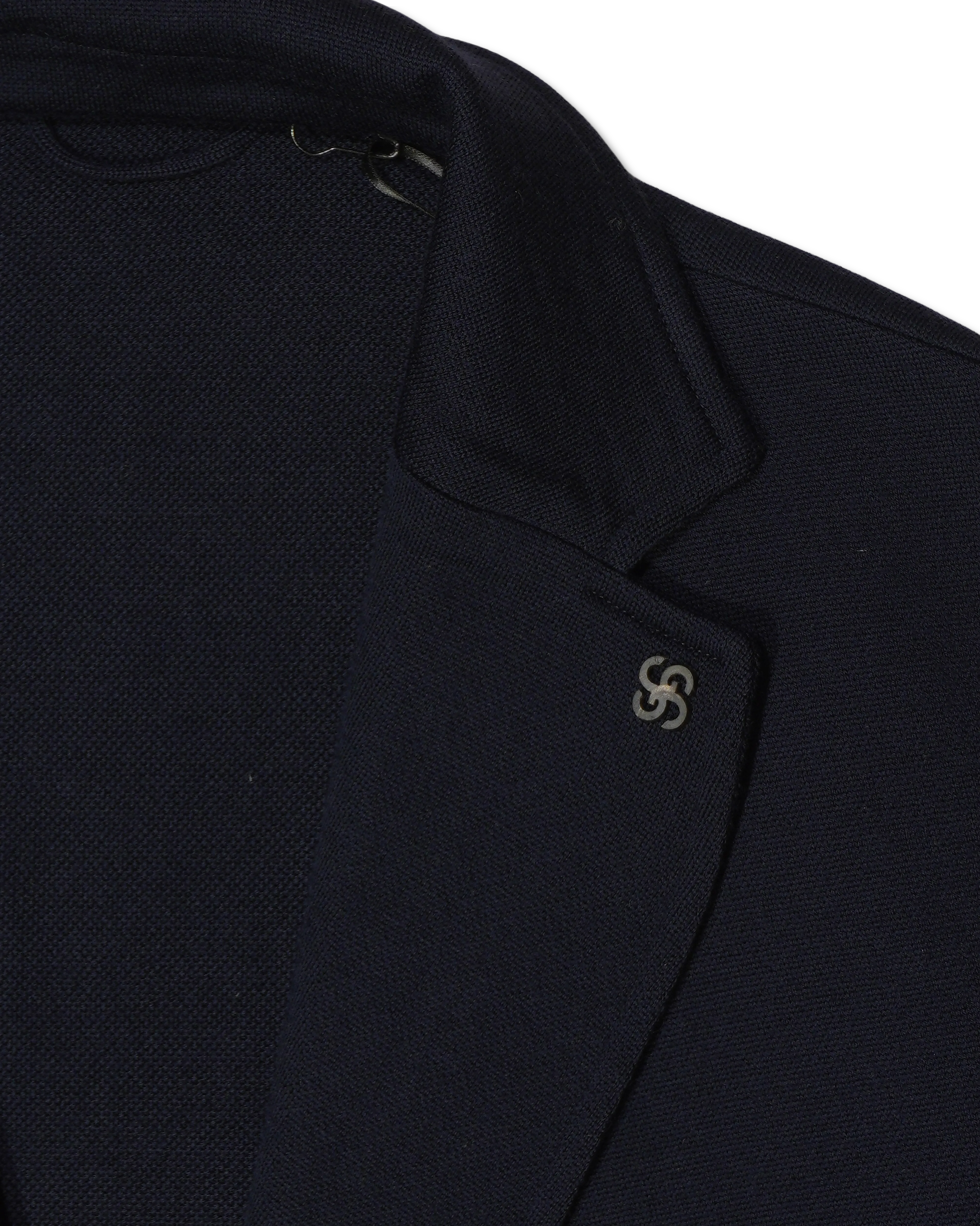 Gran Sasso Knitted Jacket Virgin Wool Navy