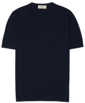 Gran Sasso Knitted T-Shirt Washed Cotton Navy