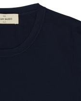 Gran Sasso Knitted T-Shirt Washed Cotton Navy