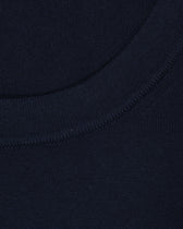 Gran Sasso Knitted T-Shirt Washed Cotton Navy