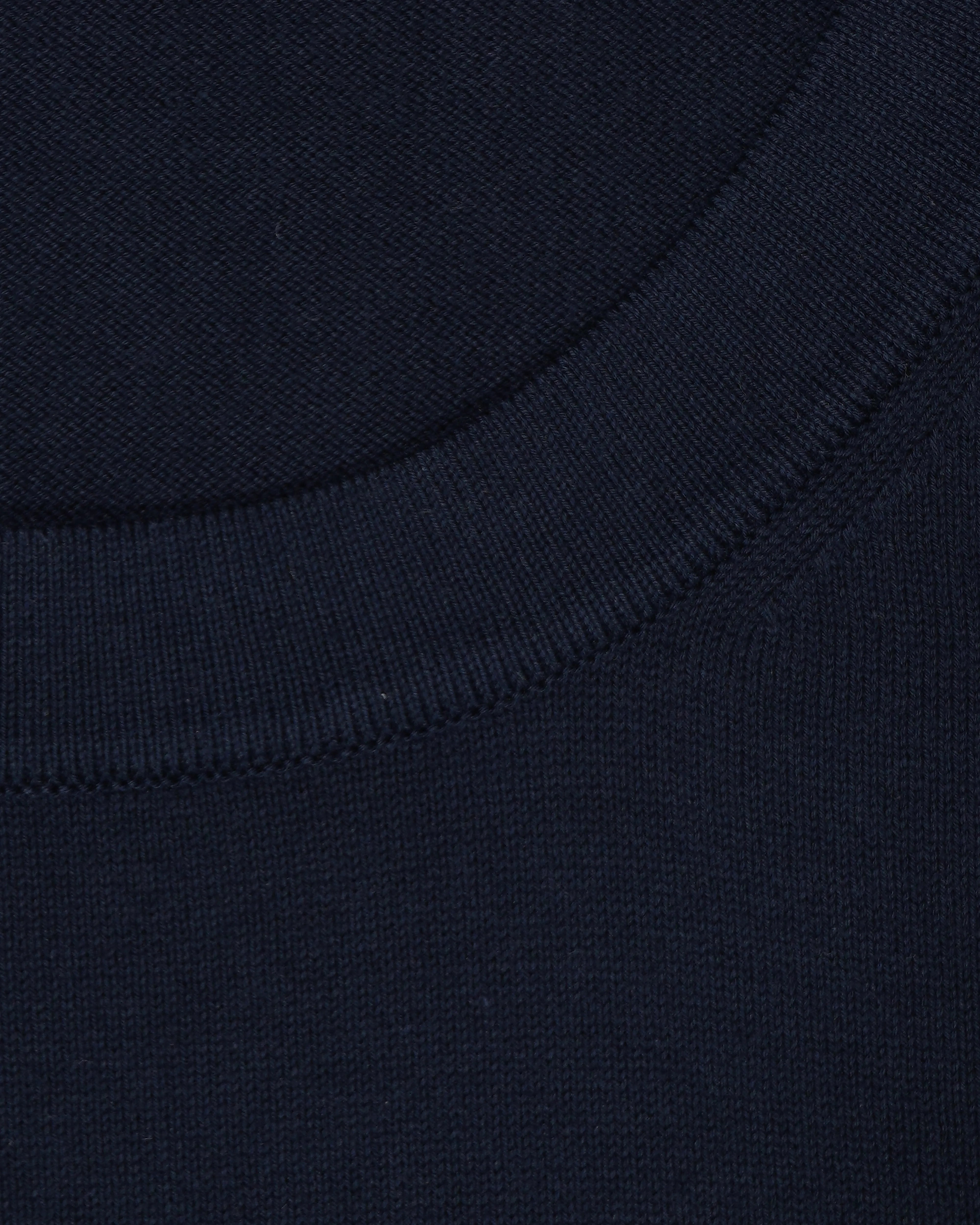 Gran Sasso Knitted T-Shirt Washed Cotton Navy