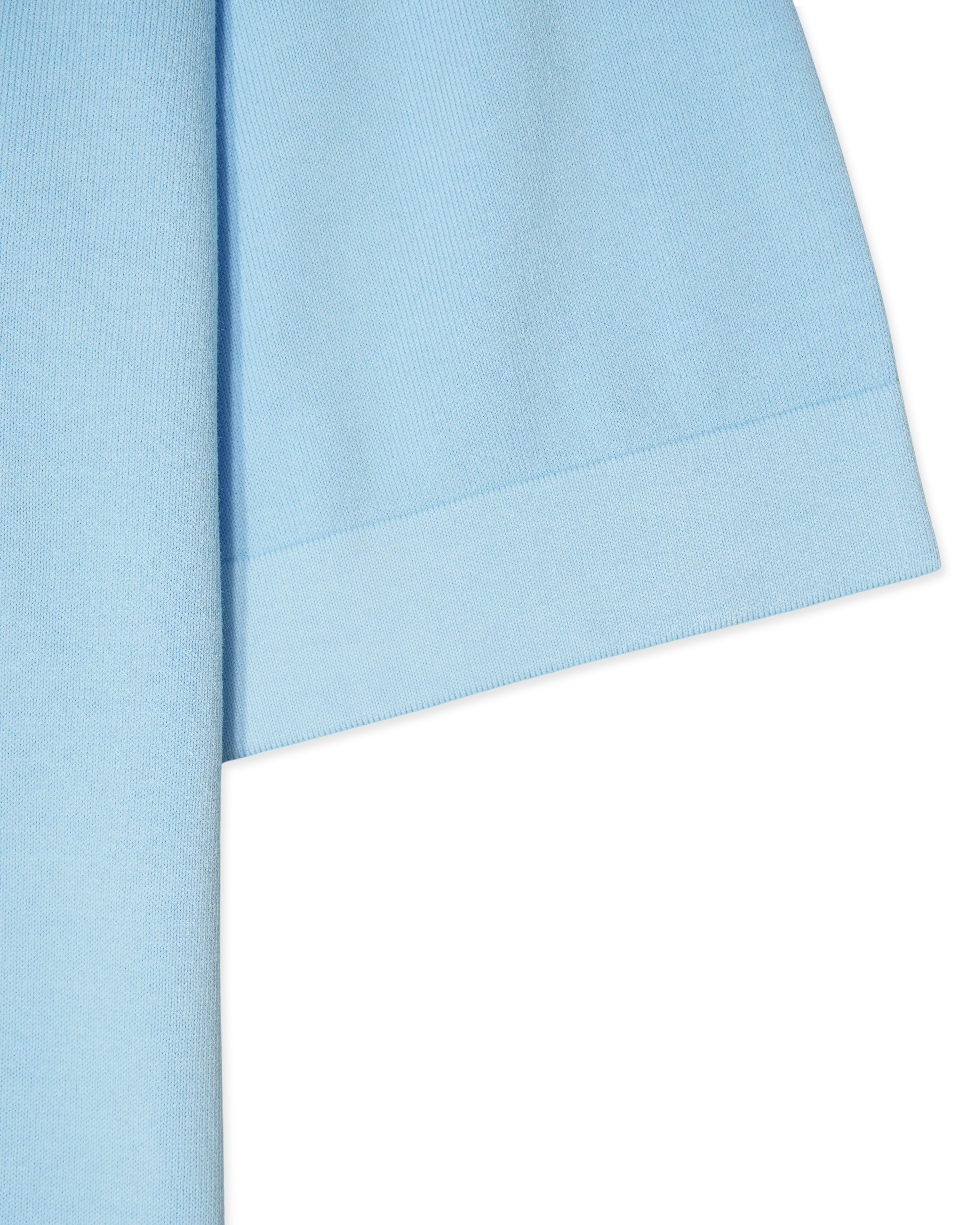 Gran Sasso Knitted T-Shirt Washed Cotton Light Blue