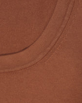 Gran Sasso Knitted T-Shirt Washed Cotton Terracotta