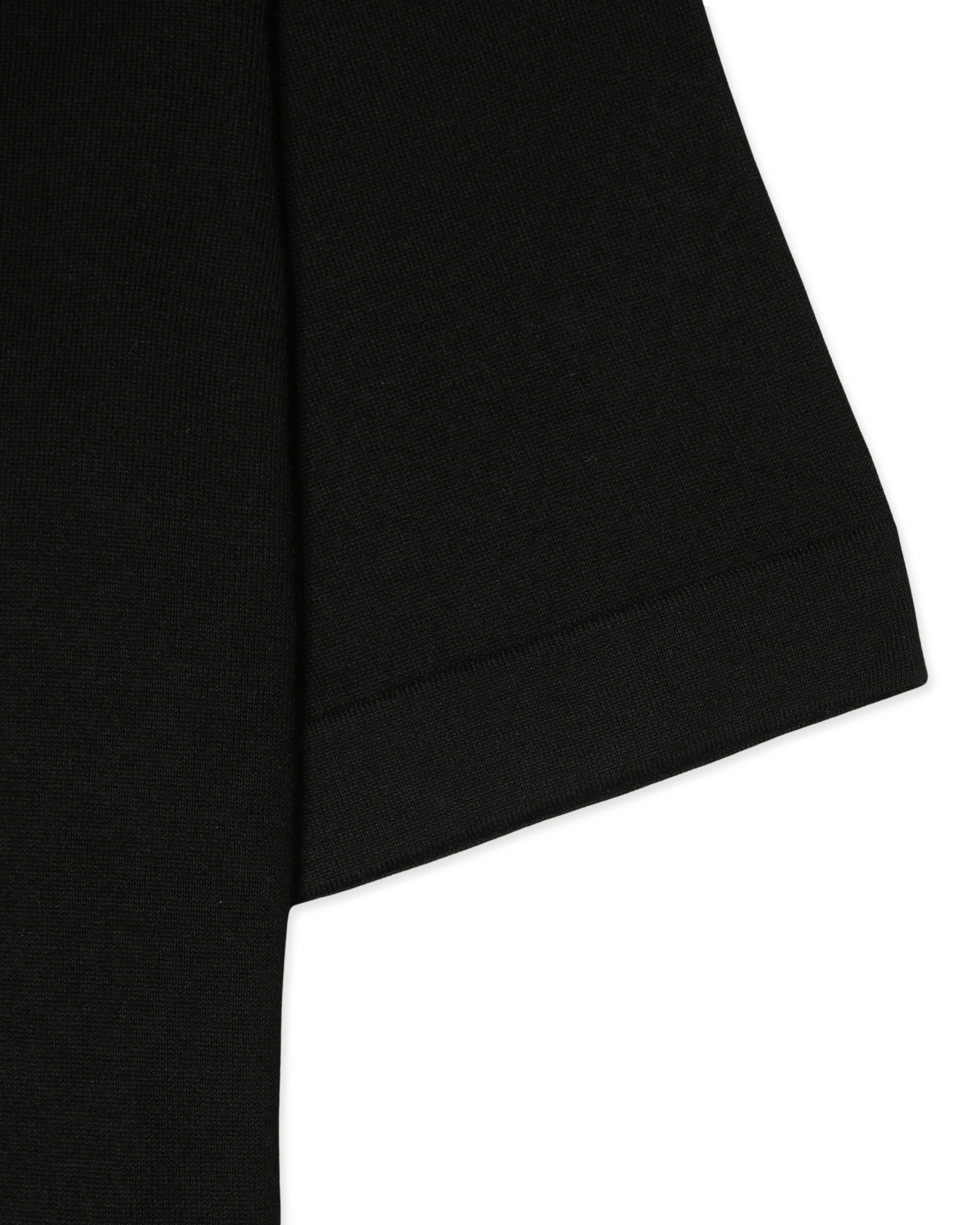 Gran Sasso Knitted T-Shirt Cashmere Silk Black
