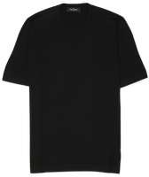 Gran Sasso Knitted T-Shirt Cashmere Silk Black
