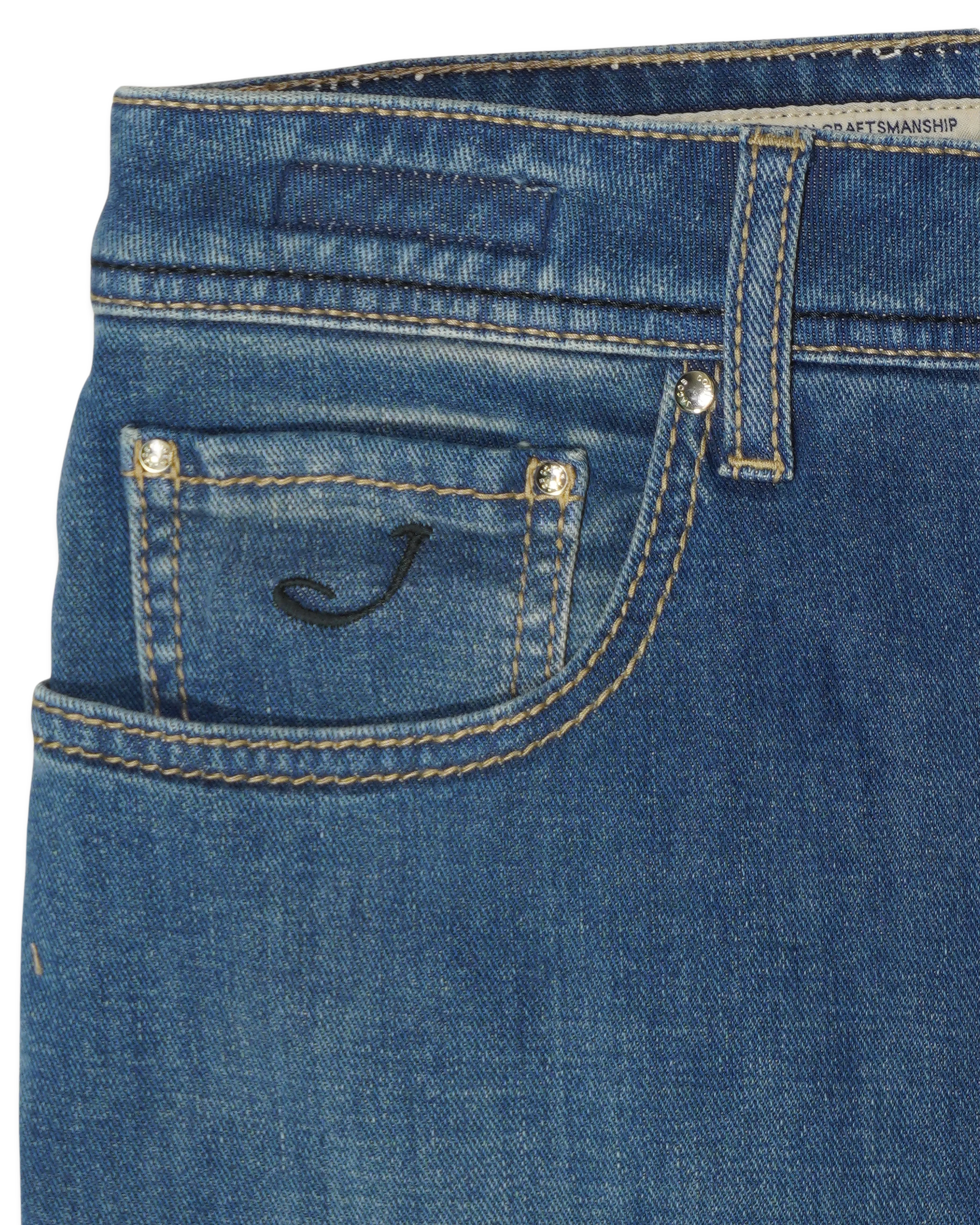 Jacob Cohen Bard Medium Blue Stretch Denim | Ranwald