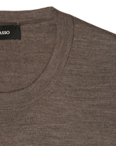 Gran Sasso Knitted T-Shirt Cashmere Silk Light Brown