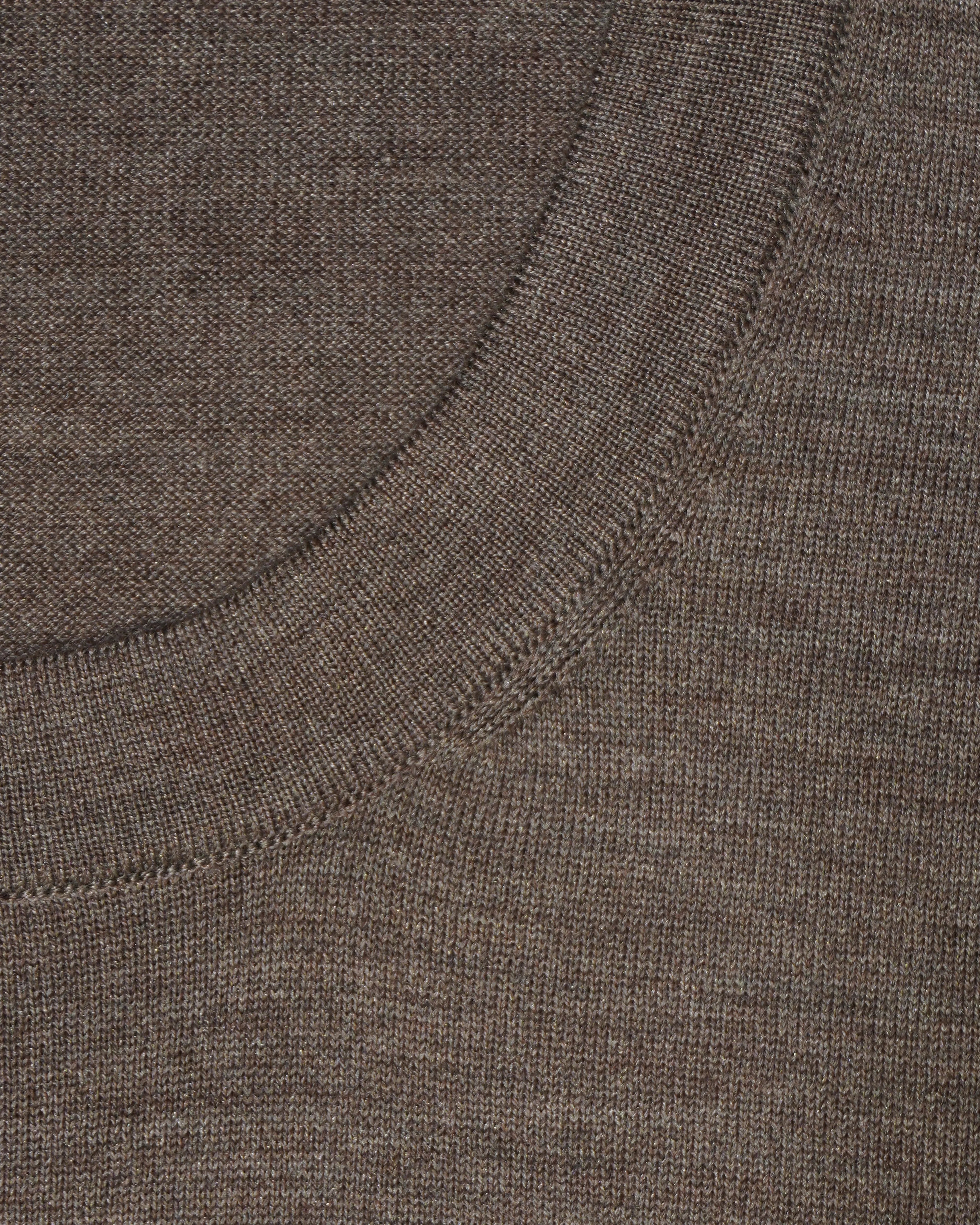 Gran Sasso Knitted T-Shirt Cashmere Silk Light Brown