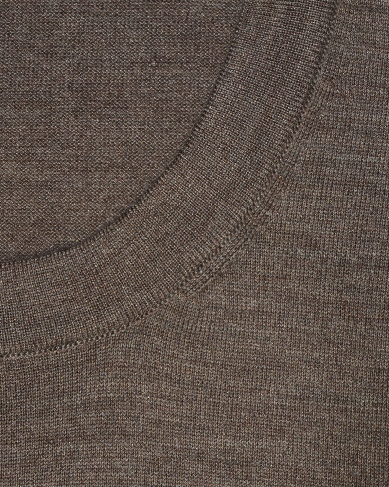 Gran Sasso Knitted T-Shirt Cashmere Silk Light Brown