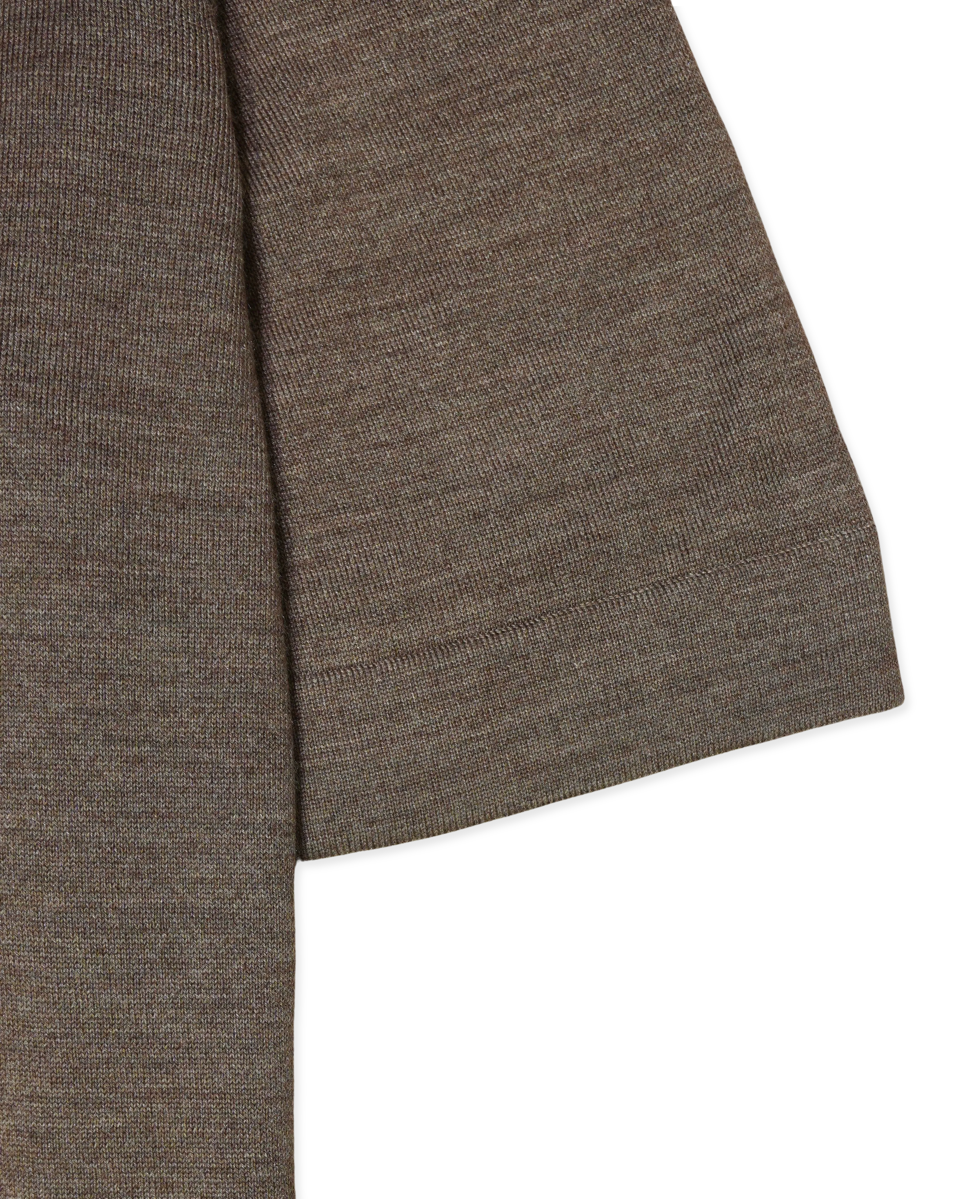 Gran Sasso Knitted T-Shirt Cashmere Silk Light Brown