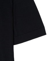 Gran Sasso Knitted T-Shirt Cashmere Silk Navy