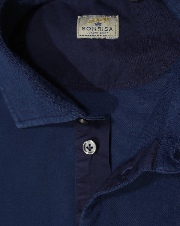 Sonrisa Polo Shirt Washed Cotton Navy