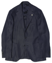Studio 73 Jacket Ryhs Solbiati Linen Navy