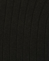 Bresciani Pure Cotton Ribbed Socks Dark Brown