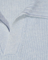 Gran Sasso Polo Shirt Linen Cotton Light Blue