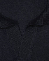 Gran Sasso Polo Shirt Pure Silk Navy