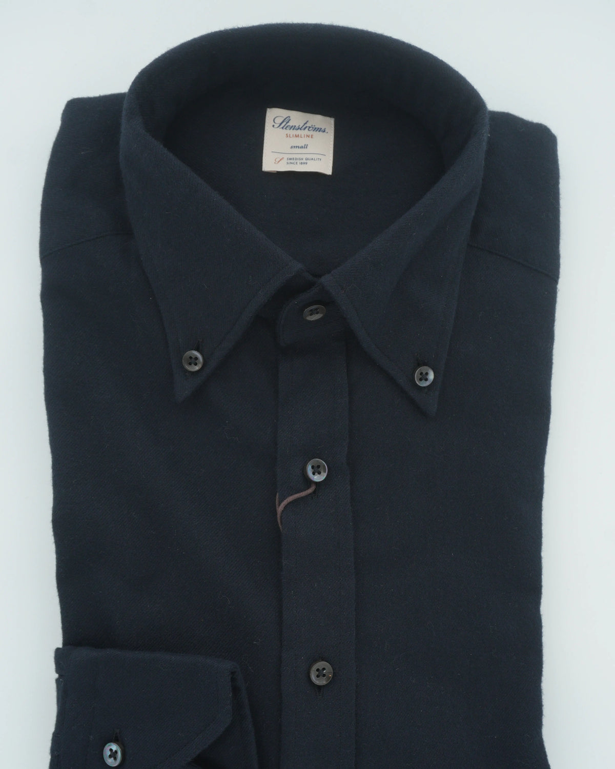 Stenströms Shirt Flannel Button Down Black