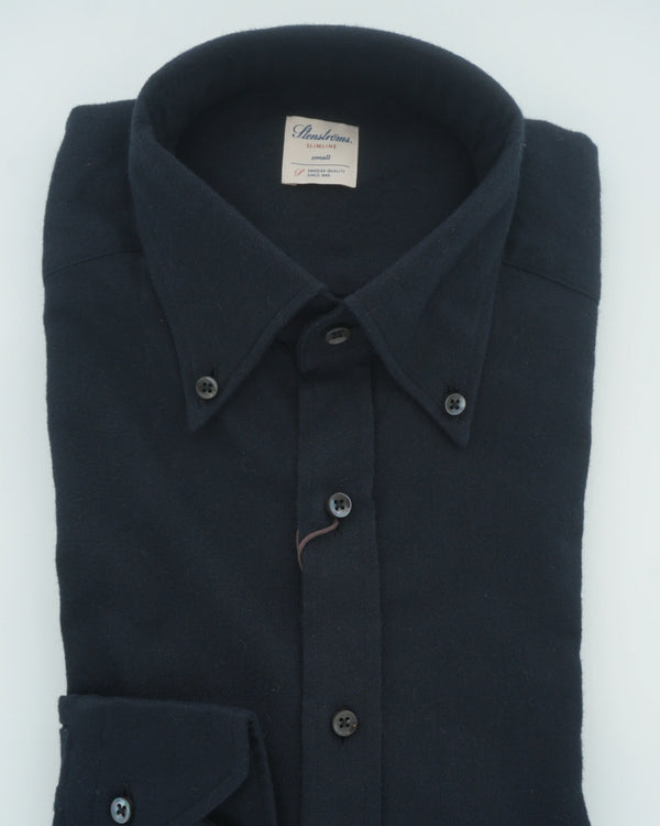 Stenströms Shirt Flannel Button Down Black