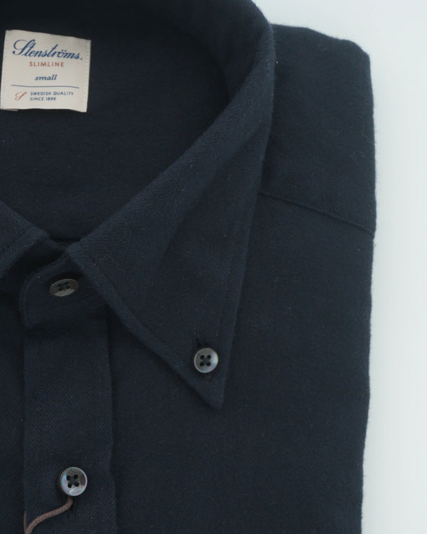 Stenströms Shirt Flannel Button Down Black