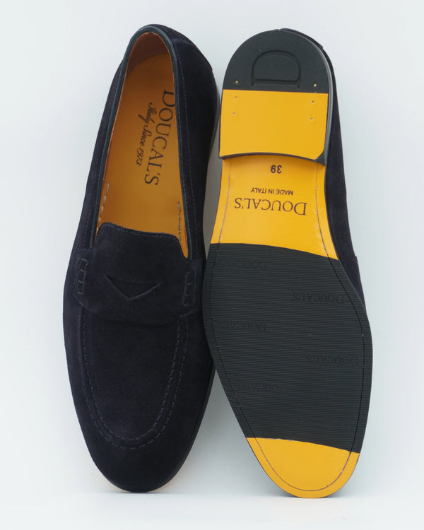 Doucals Penny Loafer Suede Navy