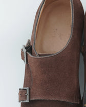 Thomas Double Monk Strap Suede Brown
