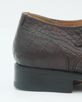 Sand Copenhagen Double Monk Croco Leather Dark Brown