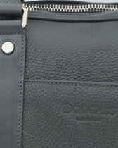 Doucals Business Leather Briefcase Grey