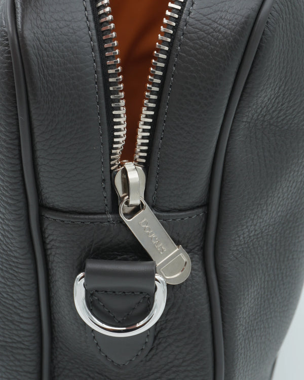 Doucals Business Leather Briefcase Grey