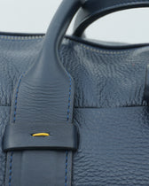 Doucals Weekend Bag Grained Leather Blue
