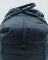 Doucals Weekend Bag Grained Leather Blue