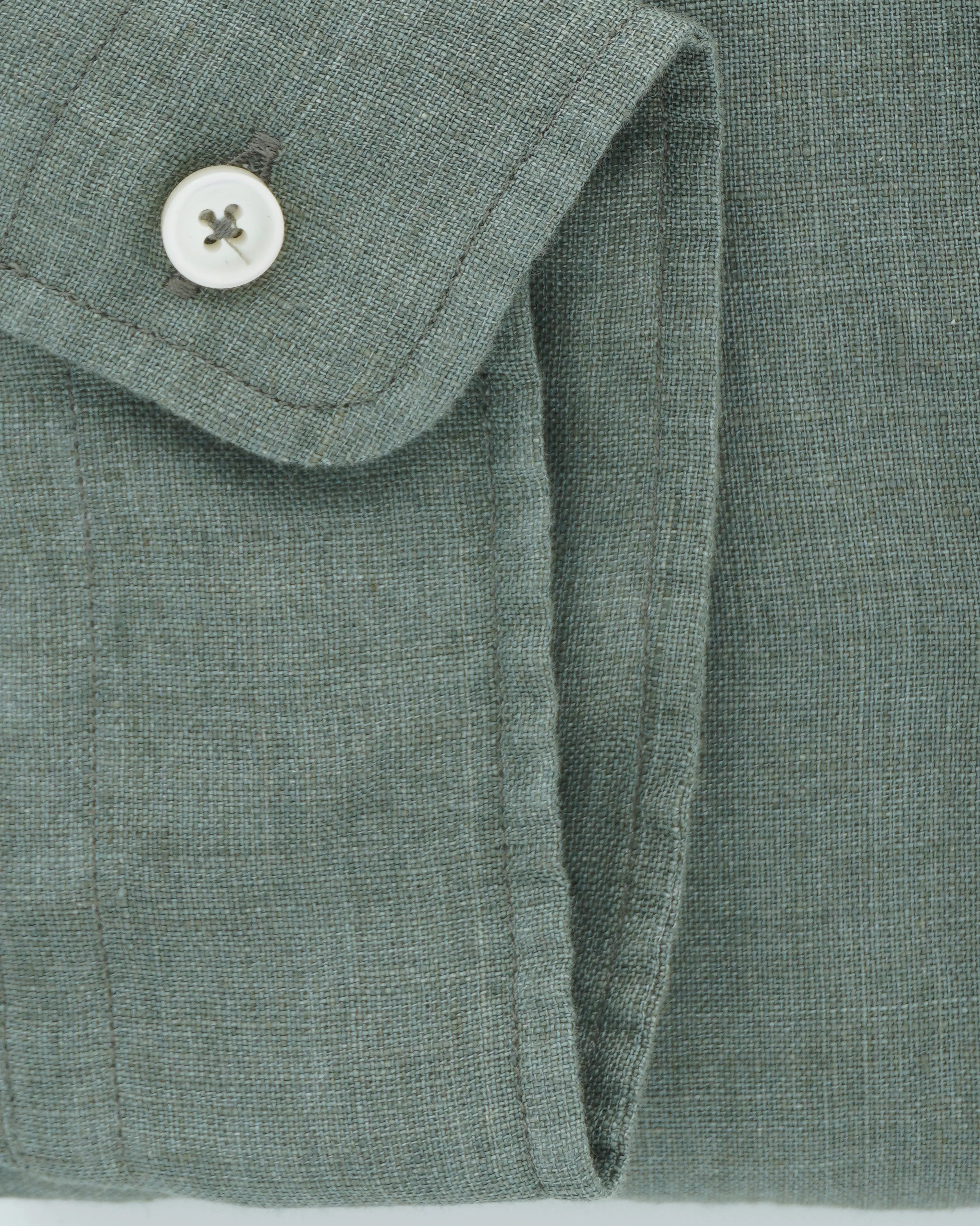 Xacus Shirt Pure Linen Slim Fit Green